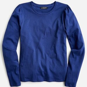 J.Crew Navy Puff-sleeve Crewneck Tee XS